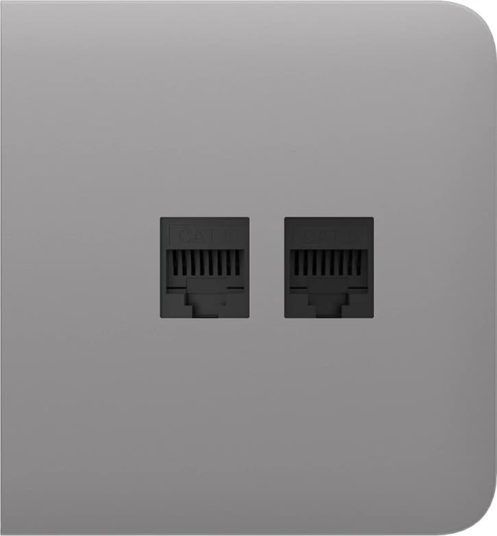 Бічна панель для вбудованої інтернет-розетки Ajax SideCover (LAN) Fog (126216.319.FG)