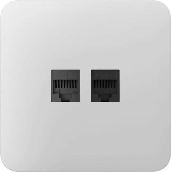 Передняя панель для встроенной розетки Ajax SoloCover (LAN) White (126187.317.WH)
