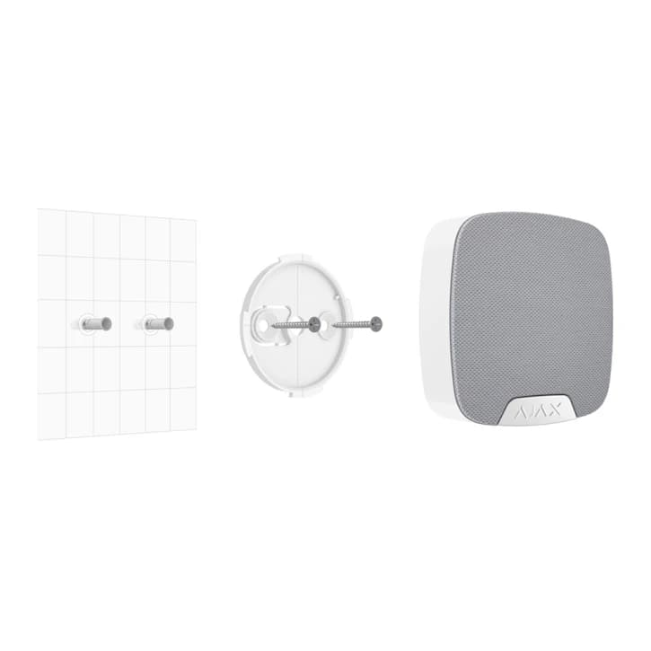 Кріпильна панель Ajax SmartBracket для HomeSiren White (9567.11.WH)