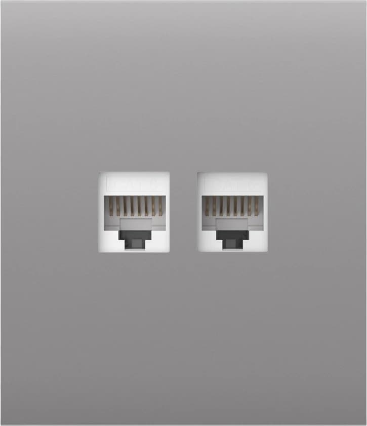 Передняя панель для встроенной розетки Ajax CenterCover (LAN) Fog (126200.318.FG)