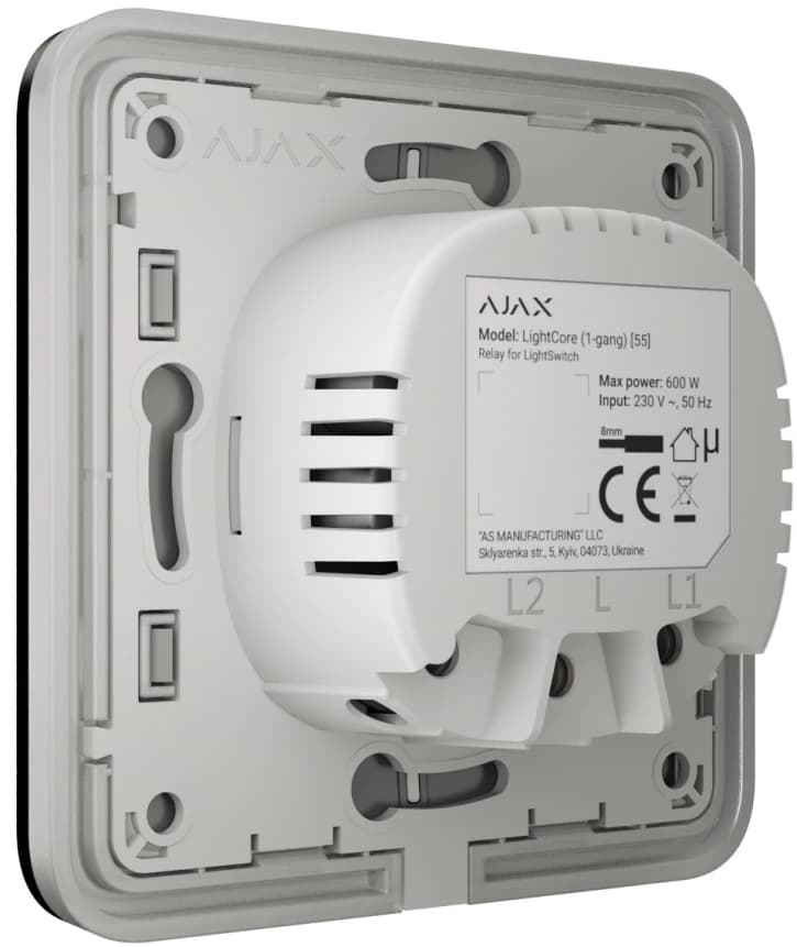 Вимикач Ajax LightSwitch прохідний Black