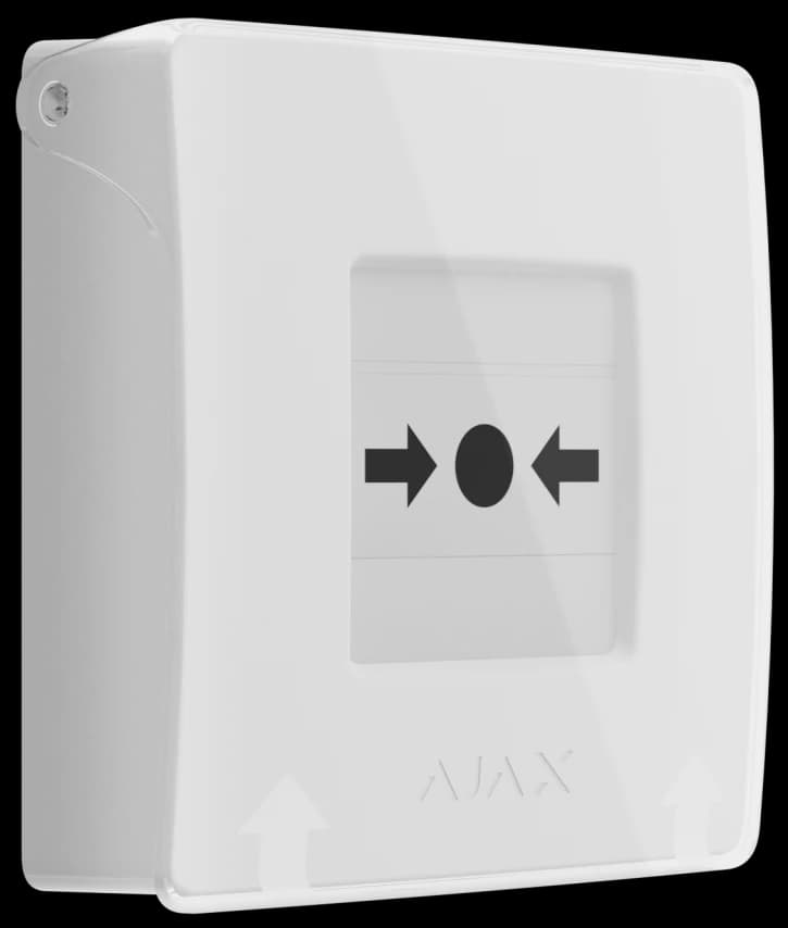 Бездротова програмована кнопка з механізмом скидання Ajax ManualCallPoint Jeweller White (87645.171.NC1)