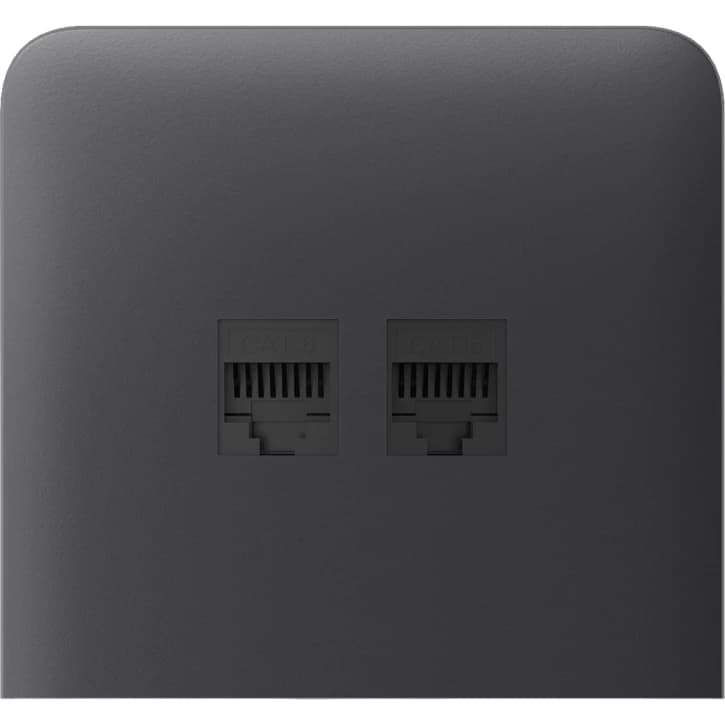 Боковая панель для встроенной интернет-розетки Ajax SideCover (LAN) vertical Graphite (126223.319.GP)