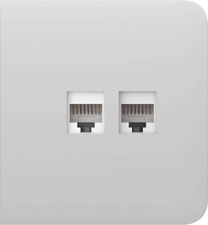 Бічна панель для вбудованої інтернет-розетки Ajax SideCover (LAN) White (126211.319.WH)