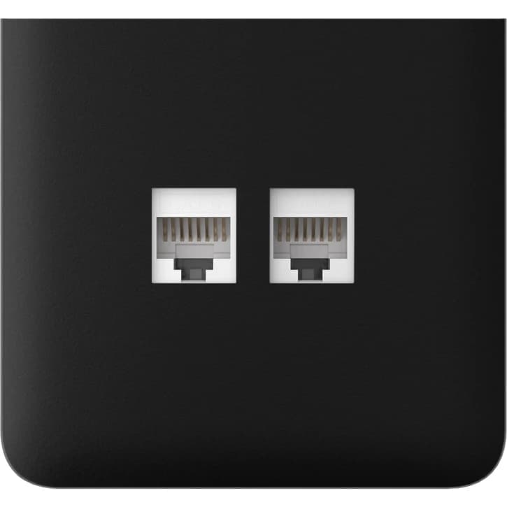 Бічна панель для вбудованої інтернет-розетки Ajax SideCover (LAN) vertical Black (126220.319.BL)