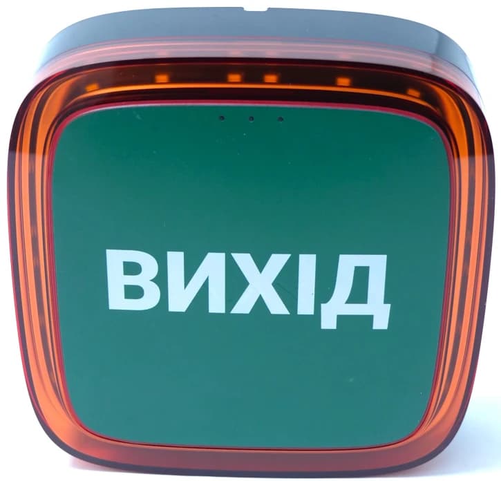 Бездротовий адресний пожежний оповіщувач світлозвуковий Ajax EN54 FireProtect (Sounder/VAD) "ВИХІД" Black (161305.279.BL1)