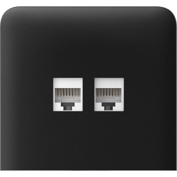 Бічна панель для вбудованої інтернет-розетки Ajax SideCover (LAN) vertical Black (126220.319.BL)