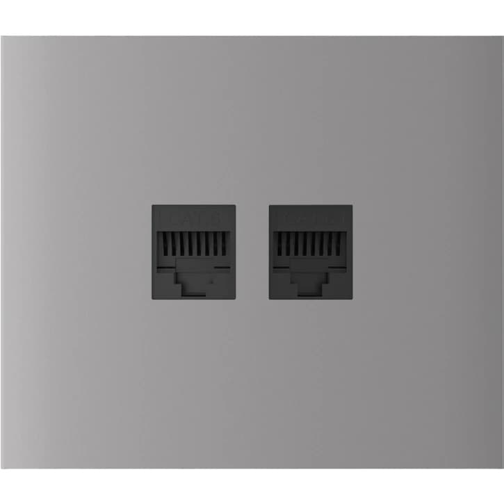 Центральная панель для встроенной розетки Ajax CenterCover (LAN) vertical Fog (126208.318.FG)