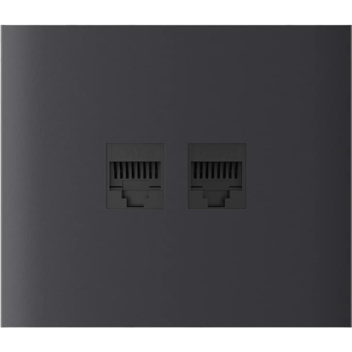 Центральная панель для встроенной розетки. Ajax CenterCover (LAN) vertical Graphite (126207.318.GP)