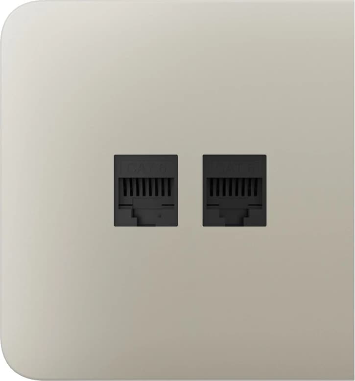 Бічна панель для вбудованої інтернет-розетки Ajax SideCover (LAN) Ivory (126213.319.IV)