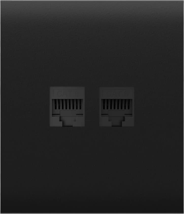 Передняя панель для встроенной розетки Ajax CenterCover (LAN) Black (126196.318.BL)