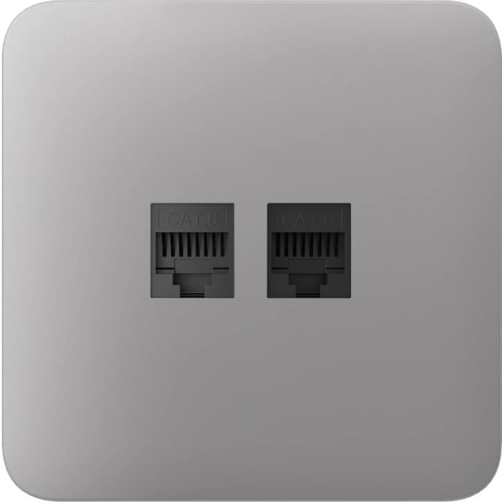 Передняя панель для встроенной розетки Ajax SoloCover (LAN) Fog (126192.317.FG)