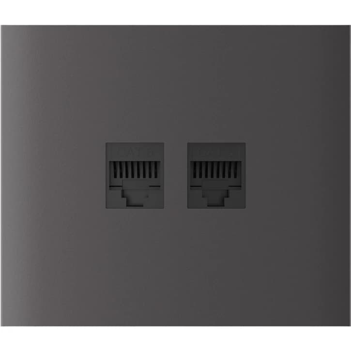 Центральная панель для встроенной розетки Ajax CenterCover (LAN) vertical Grey (126206.318.GR)