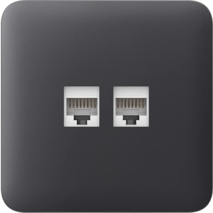 Передняя панель для встроенной розетки Ajax SoloCover (LAN) Graphite (126191.317.GP)
