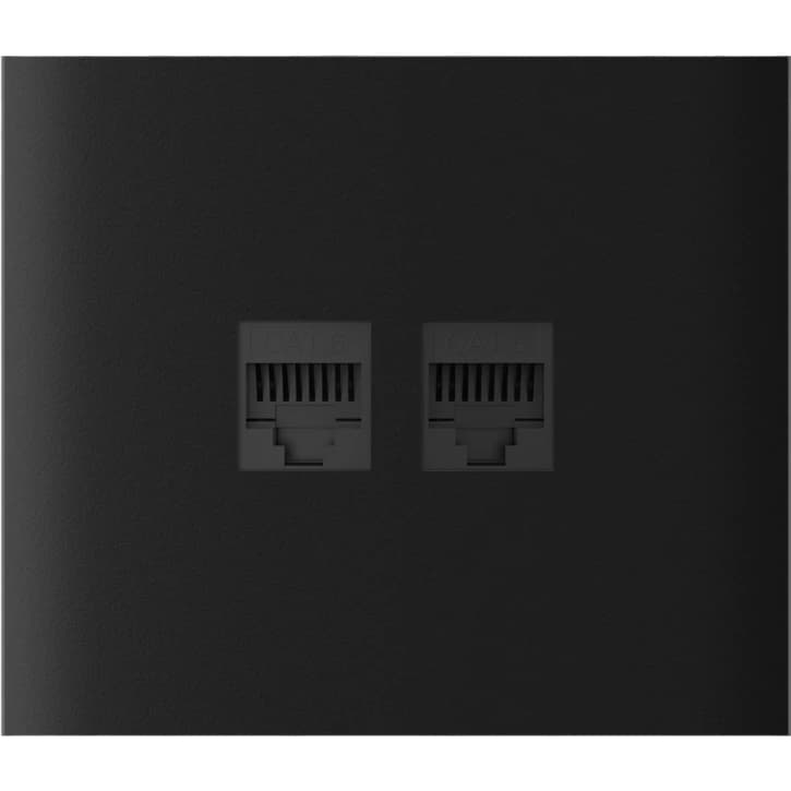 Центральная панель для встроенной розетки Ajax CenterCover (LAN) vertical Black (126204.318.BL)