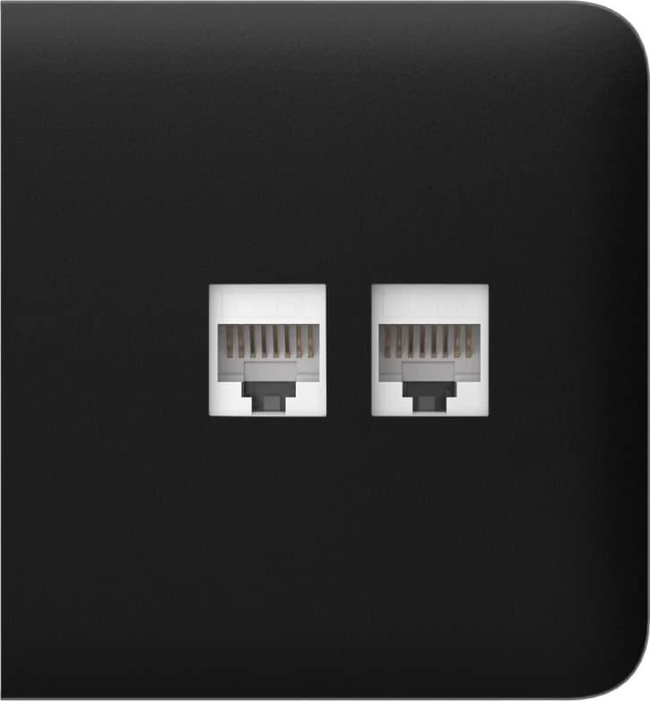 Боковая панель для встроенной интернет-розетки Ajax SideCover (LAN) Black (126212.319.BL)