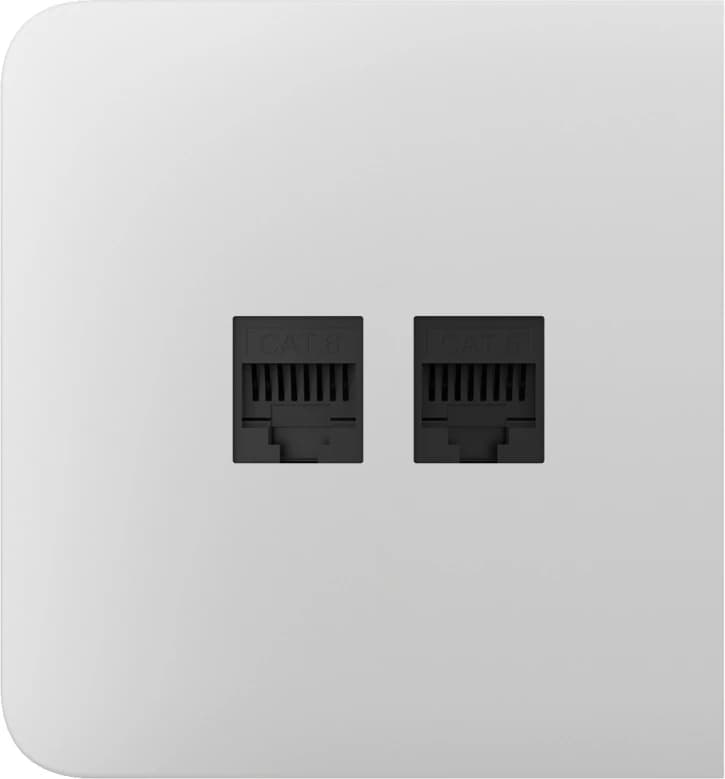 Бічна панель для вбудованої інтернет-розетки Ajax SideCover (LAN) White (126211.319.WH)