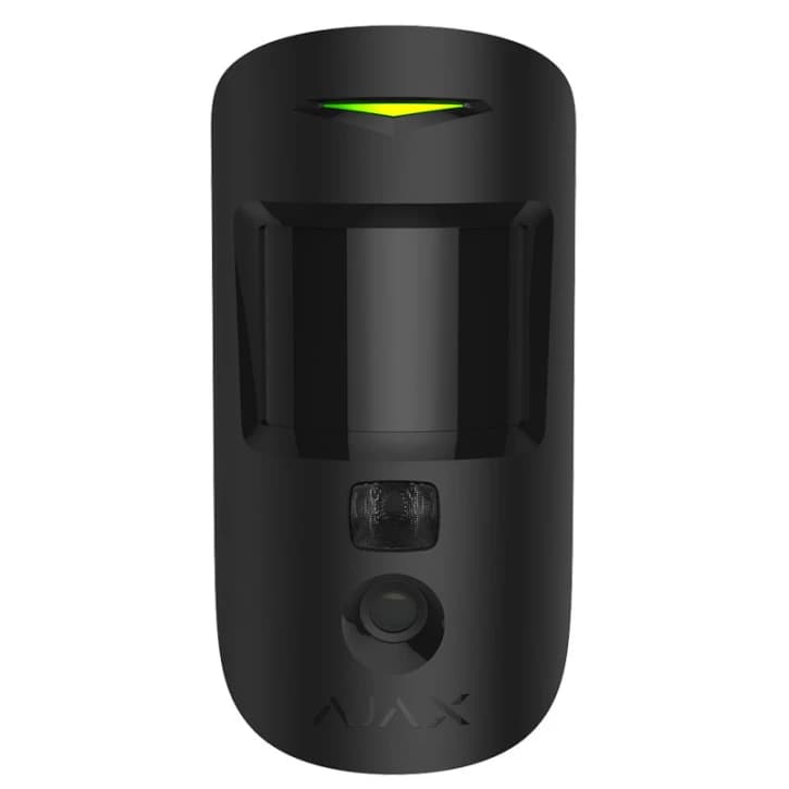 Бездротовий датчик руху Ajax HDR MotionCam (PhOD) з підтримкою фотоверифікації тривог, функцій «Фото за запитом» і «Фото за сценарієм» Black (119281.310.BL1)