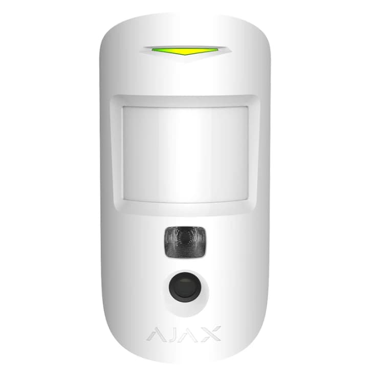 Бездротовий датчик руху Ajax HDR MotionCam (PhOD) з підтримкою фотоверифікації тривог, функцій «Фото за запитом» і «Фото за сценарієм» White (119282.310.WH1)