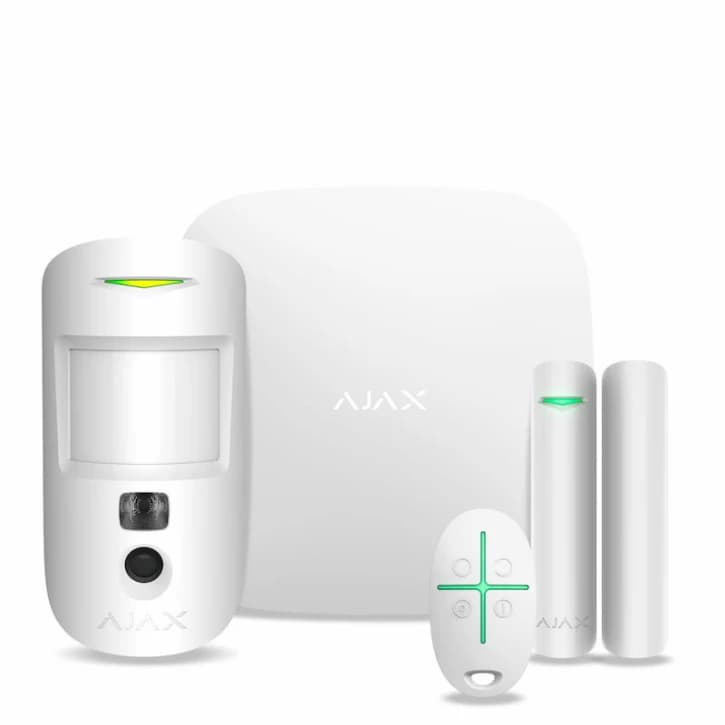 Комплект охоронної сигналізації Ajax HDR StarterKit Cam Plus White (117597.66.WH1)
