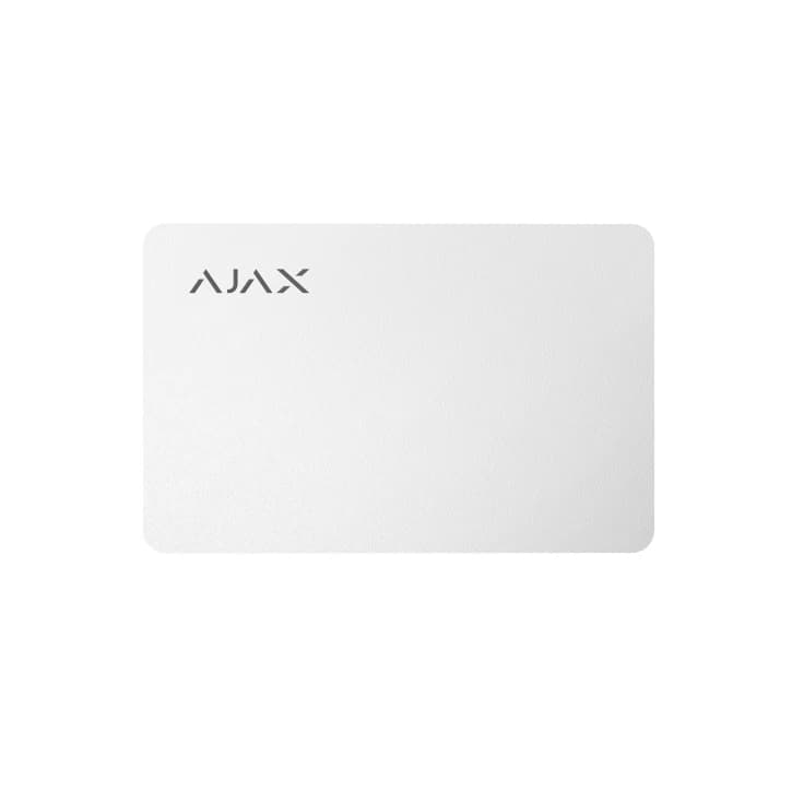 Картка для управління охоронною системою Ajax Pass 10 шт. White (38222.89.WH)