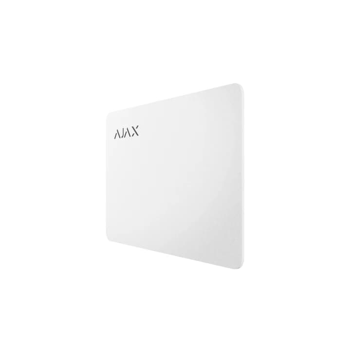 Картка для управління охоронною системою Ajax Pass 10 шт. White (38222.89.WH)