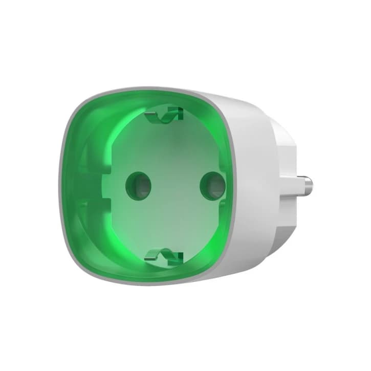 Радіокерована розумна розетка з лічильником енергоспоживання Ajax Socket White (38209.34.WH1)