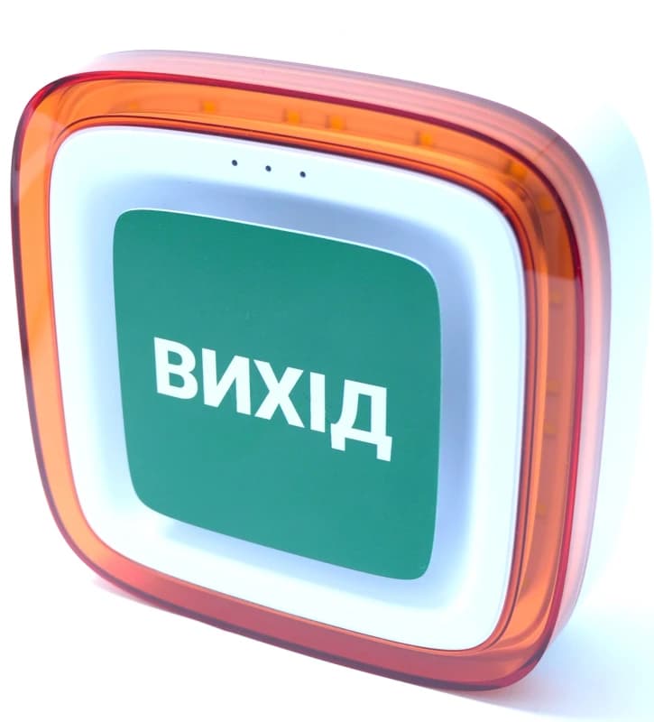 Бездротовий адресний пожежний оповіщувач світловий Ajax EN54 FireProtect (VAD) "ВИХІД" White (161310.277.WH1)