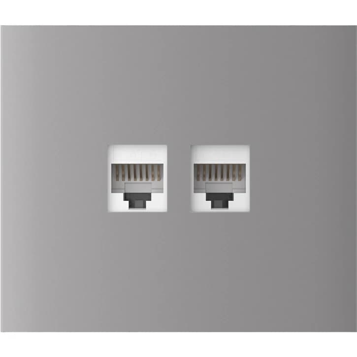 Центральная панель для встроенной розетки Ajax CenterCover (LAN) vertical Fog (126208.318.FG)