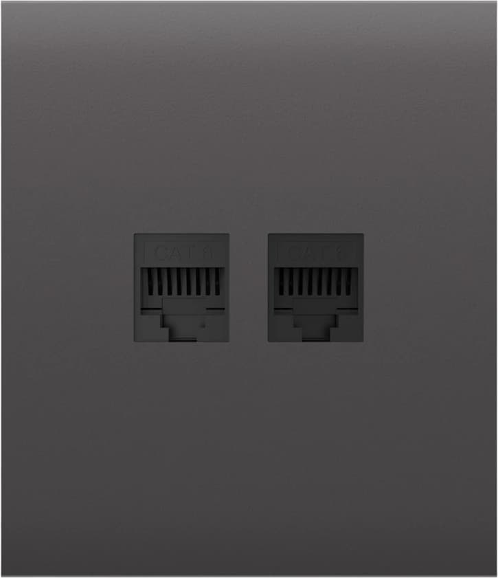 Передняя панель для встроенной розетки Ajax CenterCover (LAN) Grey (126198.318.GR)