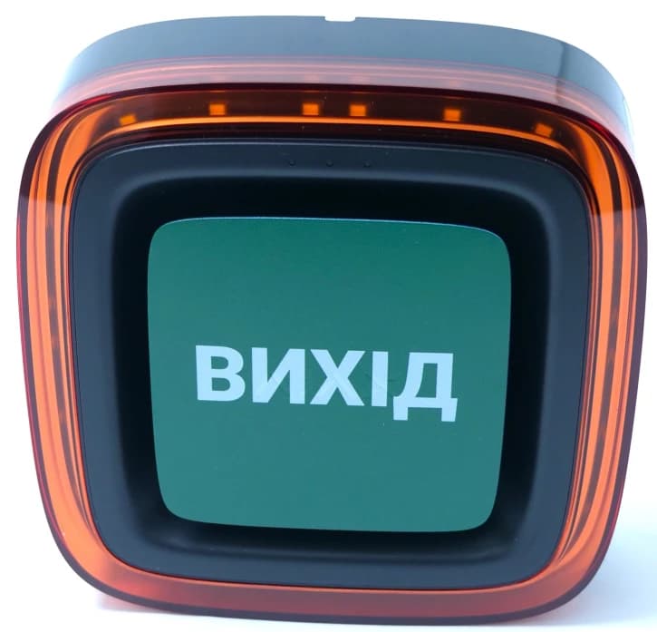 Бездротовий адресний пожежний оповіщувач світловий Ajax EN54 FireProtect (VAD) "ВИХІД" Black (161311.277.BL1)