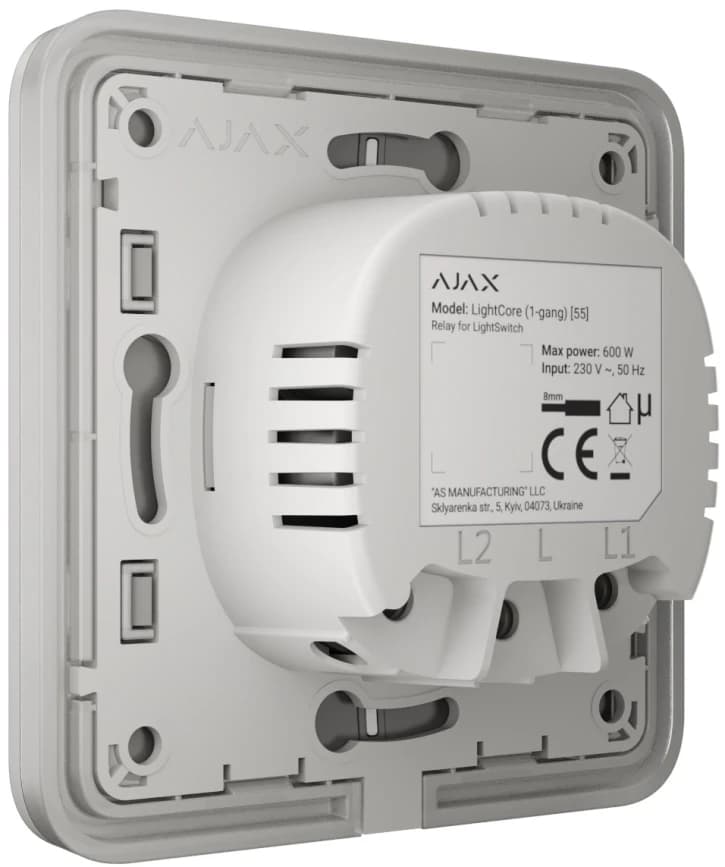 Вимикач Ajax LightSwitch 1-клавішний White
