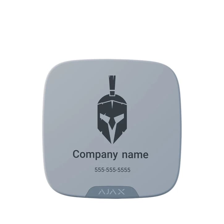 Лицьова панель Ajax Brandplate для брендування вуличної сирени StreetSiren DoubleDeck (10 шт.) Black (20379.63.BL1)
