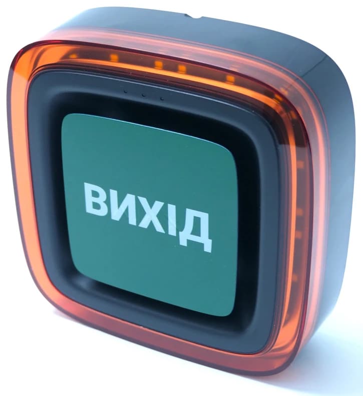 Бездротовий адресний пожежний оповіщувач світловий Ajax EN54 FireProtect (VAD) "ВИХІД" Black (161311.277.BL1)