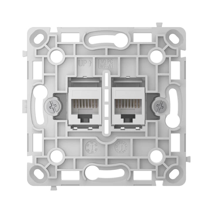 Механізм розетки Ajax OutletCore (LAN) Vertical White (126186.165.WH)