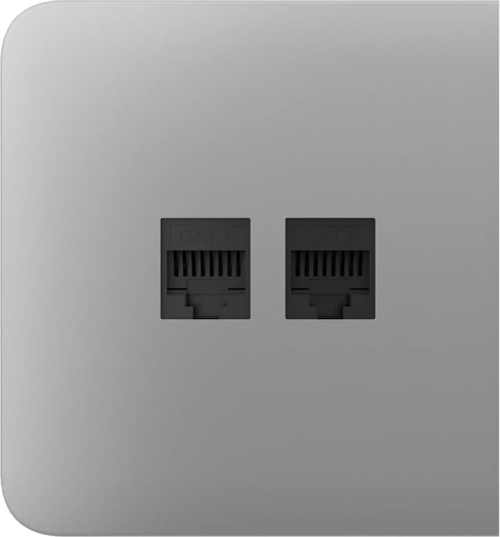 Бічна панель для вбудованої інтернет-розетки Ajax SideCover (LAN) Fog (126216.319.FG)