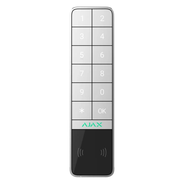 Бездротова клавіатура Ajax KeyPad Outdoor Jeweller White (99967.286.WH1)