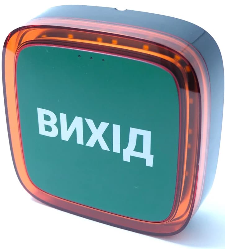 Бездротовий адресний пожежний оповіщувач світлозвуковий Ajax EN54 FireProtect (Sounder/VAD) "ВИХІД" Black (161305.279.BL1)