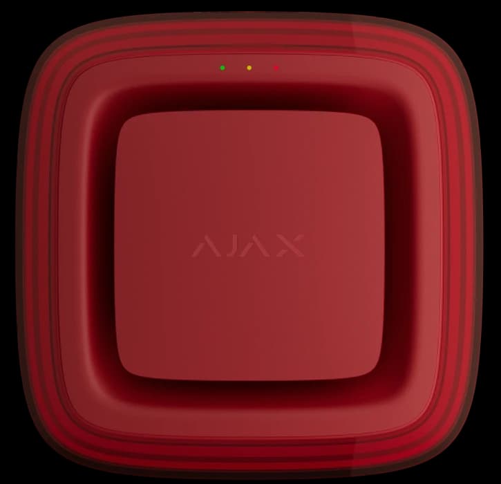 Бездротовий адресний пожежний оповіщувач світловий Ajax EN54 FireProtect (VAD) Jeweller Red (118607.277.RD1)