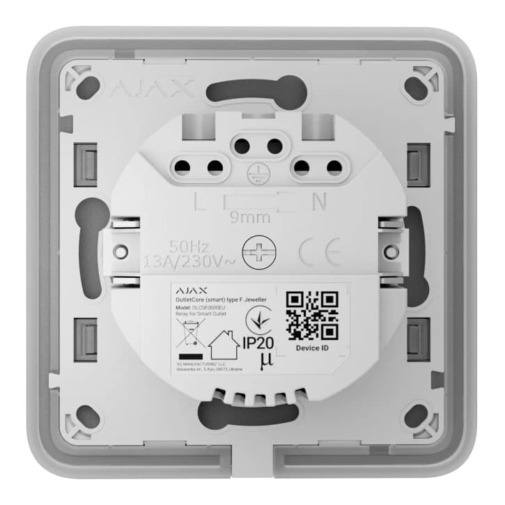 Реле для вбудованої розетки Ajax OutletCore (smart) [type F] (72569.165.WH1)