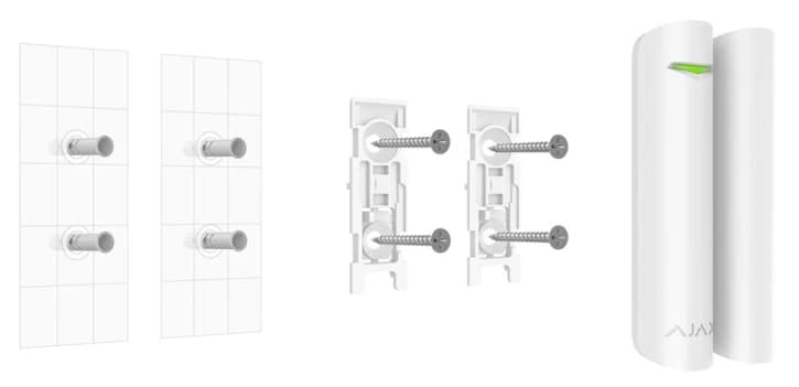 Крепежная панель Ajax SmartBracket для большого магнита датчкика DoorProtect Black