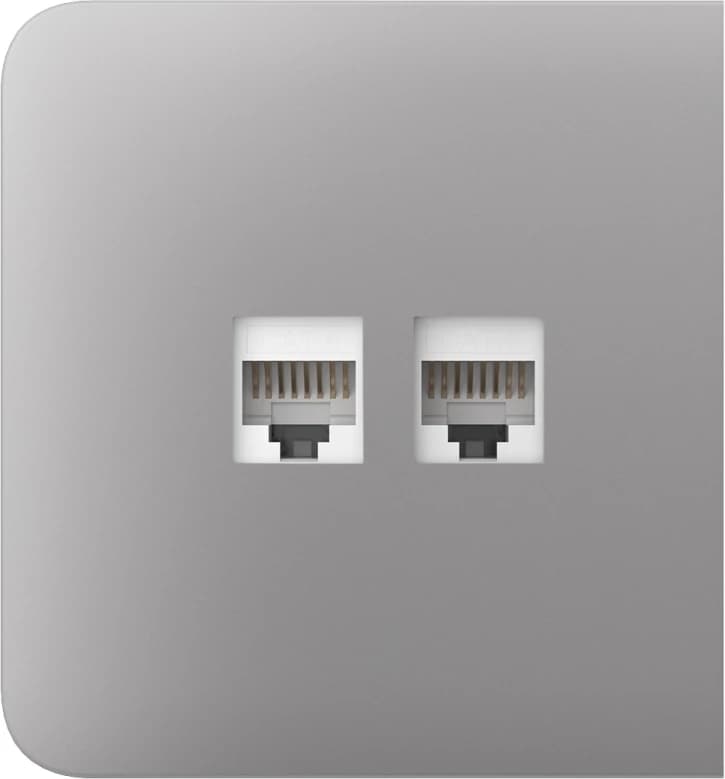 Бічна панель для вбудованої інтернет-розетки Ajax SideCover (LAN) Fog (126216.319.FG)