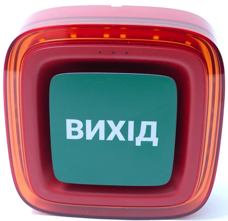 Бездротовий адресний пожежний оповіщувач світлозвуковий Ajax EN54 FireProtect (Sounder/VAD) "ВИХІД" Red (161306.279.RD1)