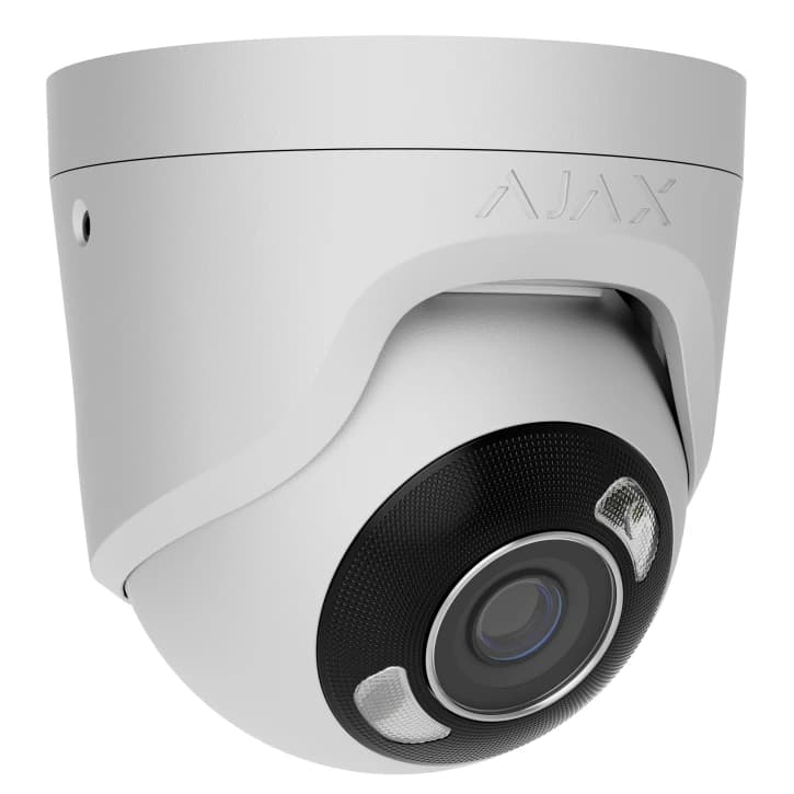 Дротова охоронна IP-камера Ajax TurretCam HL (8 Mp/4 mm) White (126267.197.WH1)