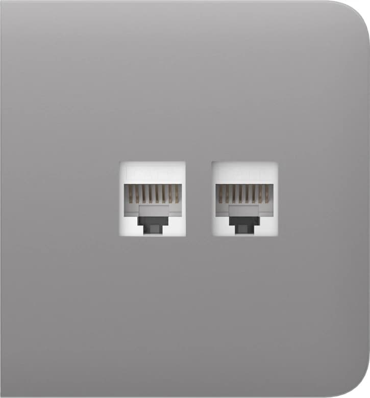 Бічна панель для вбудованої інтернет-розетки Ajax SideCover (LAN) Fog (126216.319.FG)