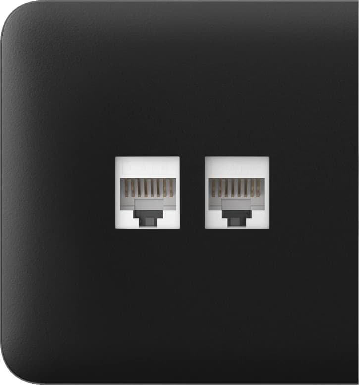 Боковая панель для встроенной интернет-розетки Ajax SideCover (LAN) Black (126212.319.BL)
