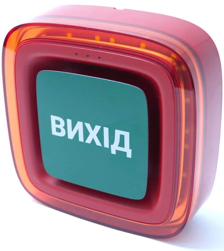 Бездротовий адресний пожежний оповіщувач світлозвуковий Ajax EN54 FireProtect (Sounder/VAD) "ВИХІД" Red (161306.279.RD1)