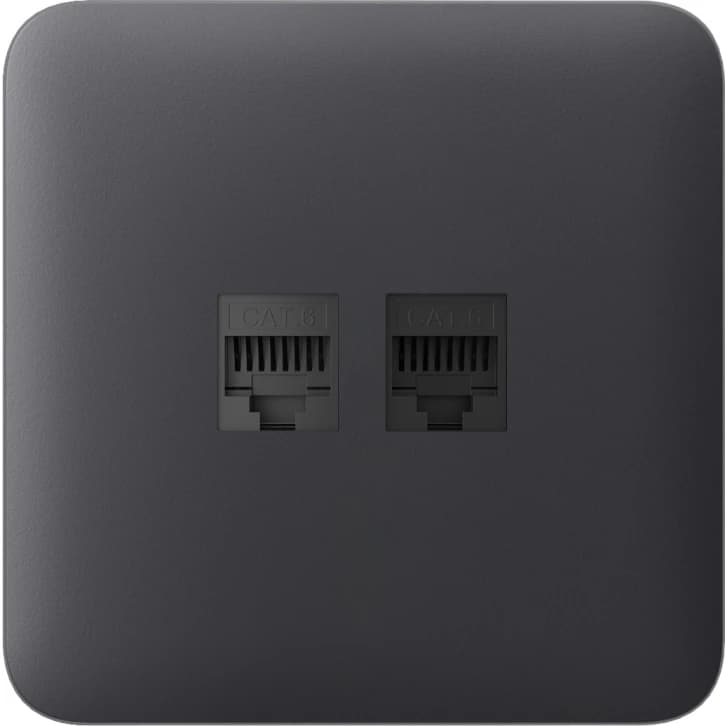 Передняя панель для встроенной розетки Ajax SoloCover (LAN) Graphite (126191.317.GP)