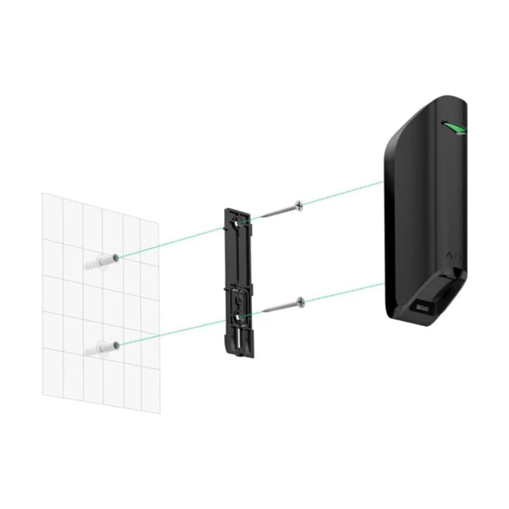 Кріпильна панель SmartBracket для MotionProtect Curtain чорна Ajax Black (21673.36.BL)